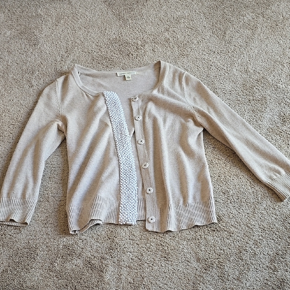 Banana Republic Beige Cardigan - 100% Cotton
